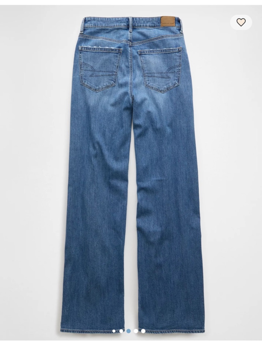 NWT AE Dreamy Drape Stretch Super High-Waisted Baggy Wide-Leg Jean - Picture 11 of 13